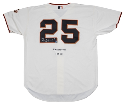 Barry Bonds Signed  Limited Edition 756 Home Run San Francisco Giants Jersey (MLB)